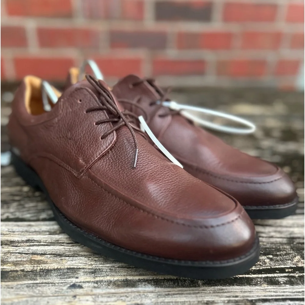 NWOB Marc Joseph New York Hand Crafted in Brazil Brown Leather Dress Shoes Sz 11 - Picture 8 of 14